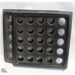 LOT OF TWO 25 HOLE PLASTIC GLASS ICE FILLER