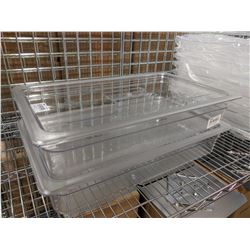 FULL SIZE, 4" DEEP POLYCARB INSERTS & LIDS - LOT