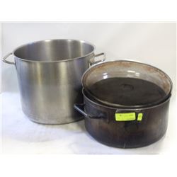 2 STOCKPOTS-NO LIDS