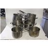 Image 1 : LOT OF 10 STAINLESS STEEL SAUCE PANS