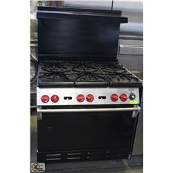WOLF 36" NATURAL GAS SIX BURNER RANGE WITH OVEN