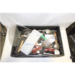 FLAT OF COMMERCIAL UTENSILS