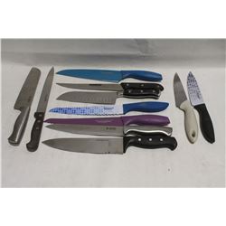 LOT OF 10 PLUS KITCHEN KNIVES INCL CHICAGO
