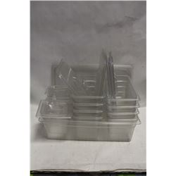 LOT OF ASSORTED COMMERCIAL PLASTIC INSERTS W/