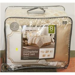 8PC COMPLETE QUEEN BED SET