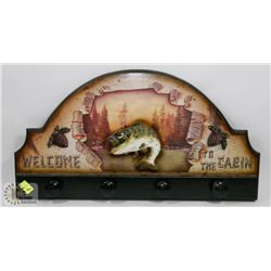 WELCOME TO THE CABIN WALL HANGING COAT HANGER