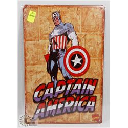 NEW 12" X 8" CAPTAIN AMERICA METAL SIGN