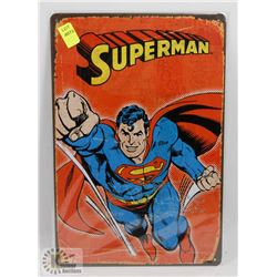 NEW 12" X 8" SUPERMAN METAL SIGN