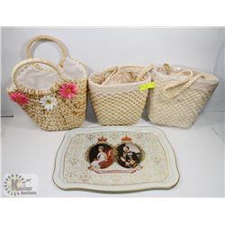 2 BASKETS, 3 PURSES AND QUEENS SILVER JUBILEE 1977