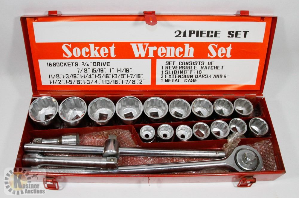 Socket Set Hard Shell LARGE SIZED SOCKET SET WITH HARD CASE
