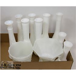 LOT OF COLLECTOR HOOSIER GLASS VASES