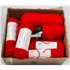 Image 1 : BOX OF RED YARN