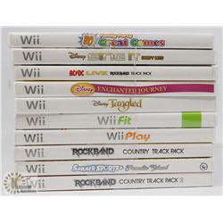 BUNDLE OF 10 ASSORTED NINTENDO WII GAMES