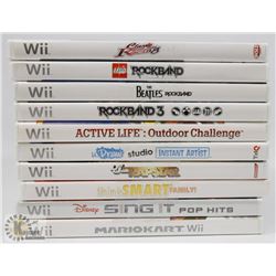 BUNDLE OF 10 ASSORTED NINTENDO WII GAMES