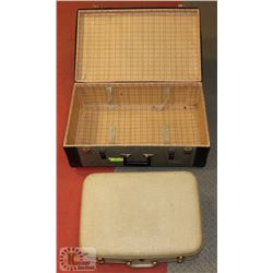 LOT OF 2 VINTAGE MC BRINE BAGGAGE TRUNK