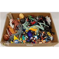 FLAT FULL OF ACTION FIGURES, SUPER HEROES,
