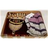 Image 1 : BOX W/NEW PRAYER SHAWL & A PRAYER RUG -
