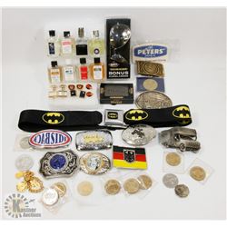 FLAT OF MEN'S ITEMS 8 MINI COLOGNE,