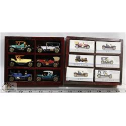VINTAGE 12 DISPLAYS OF OLD CARS