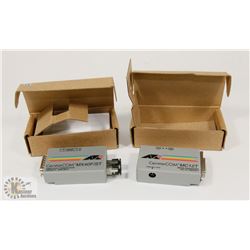 LOT OF 2 MEDIA CONVERTORS, CENTRE COM MC12T AND