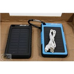 LOT OF 2 EDDIE BAUER SOLAR POWER BATTERY CHARGERS