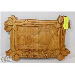 7 PRONG WOOD BEAVER KEY HOLDER