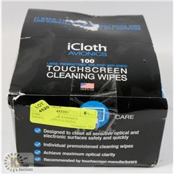 CASE OF ICLOTH AVIONICS TOUCHSCREEN CLEANING