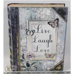 LARGE LIVE LOVE LAUGH STORAGE BOOK