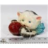 Image 1 : ANTIQUE KITTEN STRING HOLDER