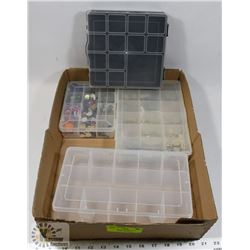 FLAT OF TRAYS WITH BUTTON CLIPS, BUTTONS, STUDS AN