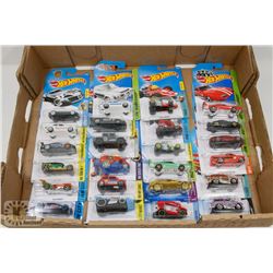 FLAT OF 24 ASSORTED YEARS HOT WHEELS CARS