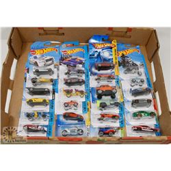 FLAT OF 24 ASSORTED YEARS HOT WHEELS CARS