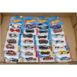FLAT OF 24 ASSORTED YEARS HOT WHEELS CARS