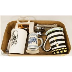 FLAT OF VARIOUS VINTAGE STEINS