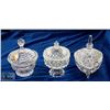 Image 1 : BOX OF CRYSTAL AND GLASS CANDY DISHES