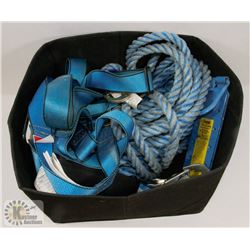 SAFETY HARNESS, ROPE, AND ROOFING BRACKET