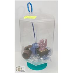 PLASTIC HEXAGON FISH TANK WITH ACCESSORIES