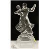 Image 1 : WALTZING COUPLE GLASS FIGURINE. 10" TALL