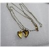 Image 2 : 17)  GOLD TONE ETCHED HEART LOCKET