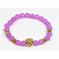 #67-PURPLE ALEXANDRITE BEAD BRACELET