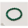 Image 1 : #67-NATURAL MALACHITE BEAD BRACELET 8MM