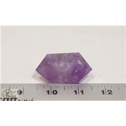 #96-AMETHYST CRYSTAL QUARTZ  2 POINT HEALING STONE