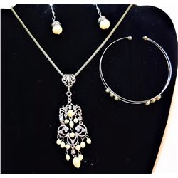 6)  SILVER TONE SARAH COVENTRY CHAIN