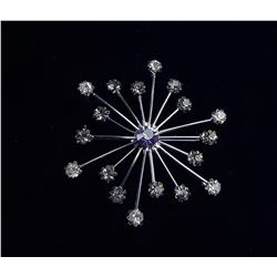 16)  BLACK RHODIUM PLATED STARBURST