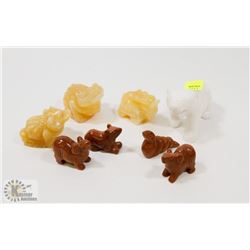 BUNDLE OF SANDSTONE ANIMAL FIGURES