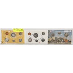 LOT OF 3 CANADA UNCIRCULATED COIN SETS 1971, 1973,
