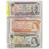 Image 1 : LOT  3 CANADIAN BILLS, $1-1973, $2-1974, $10-1971