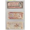 Image 1 : LOT OF 3 CANADA $2 BILLS 1986, 1974,1954