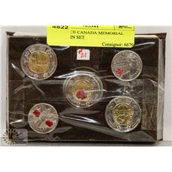 ARMISTICE CANADA MEMORIAL MINT COIN SET