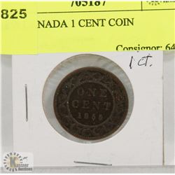 1859 CANADA 1 CENT COIN